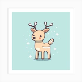 Cute Reindeer Art Print