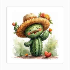 Cute Cactus 1 Art Print