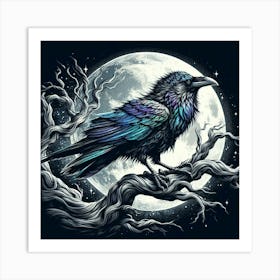 Illustration Raven 1 Art Print