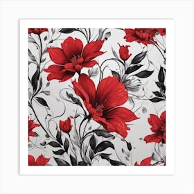 Red Flowers Art Print