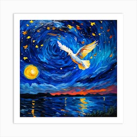 Dove In The Sky Art Print