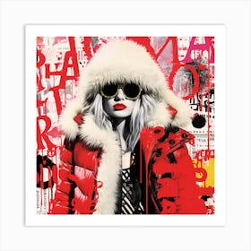 Girl In Red 2 Art Print