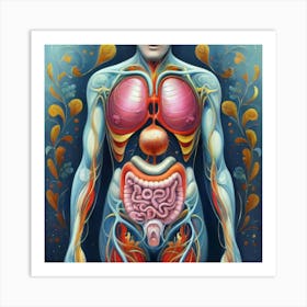 Organs Of The Human Body Art Print