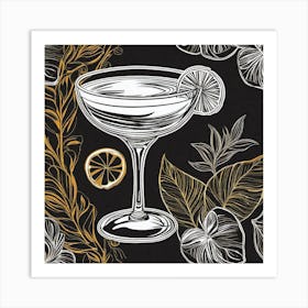 Cocktail Martini Art Print