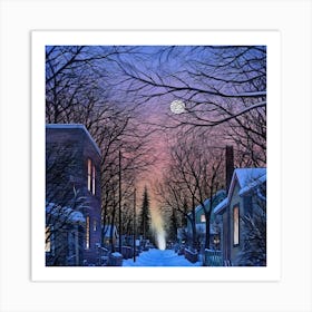 Winter Street Art Print