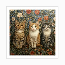 Three Cats Art Art Print