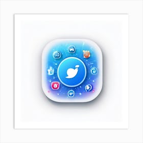 Social Media Icon 1 Art Print