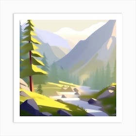 Landscape Painting 108 Art Print