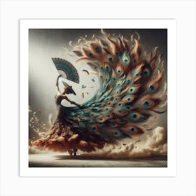 Peacock Dancer Art Print