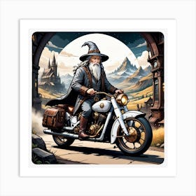 Steampunk Middle Earth Art Print