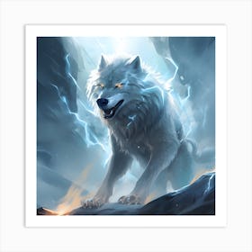 White Wolf Art Print