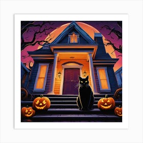 Halloween House 11 Art Print