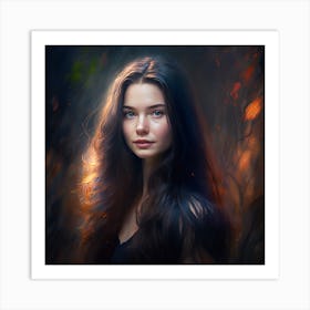 Portrait Of A Young Woman 5 Art Print