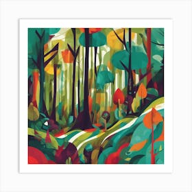 Colorful Forest 6 Art Print