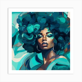 Afro Hair 11 Art Print