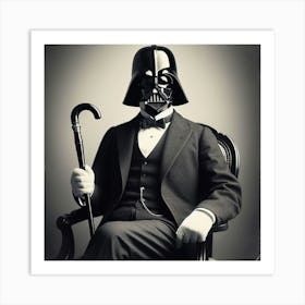 Darth Vader 1930's Black And White Portrait Star Wars Art Print Art Print