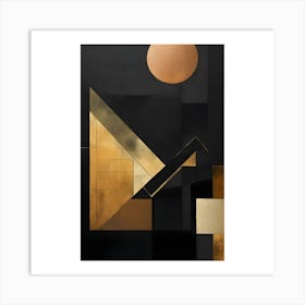 'Black And Gold' Art Print