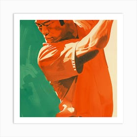 Asian Golfer Art Print