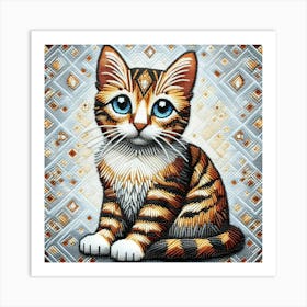 Cat With Blue Eyes 6 Art Print