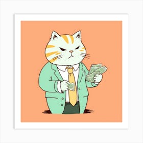 Business Cat 6 Art Print