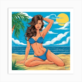 Sexy Bikini Girl Art Print