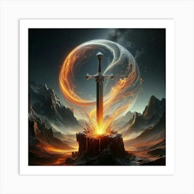 Sword Of Fire Art Print