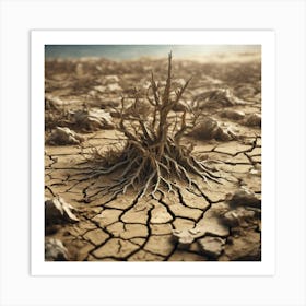 Tree In The Desert 1 Art Print