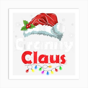 Granny Santa Claus Funny Family Christmas Pj For Grandma Art Print