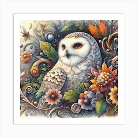 A Snowy Owl Art Print