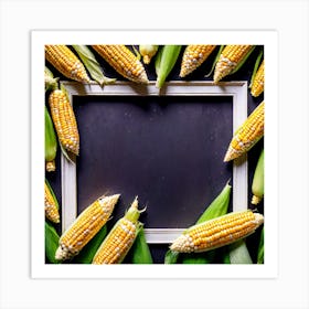 Frame Of Corn On The Cob Art Print