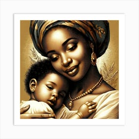 Mother And Child Happy Mother's Day 25 Art Print