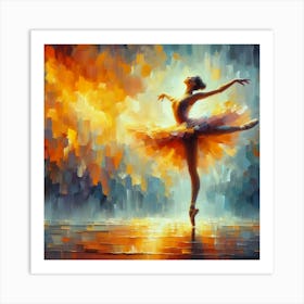 Ballet Dancer Abstract Art Print