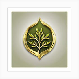 Gold Leaf Logo 1 Art Print