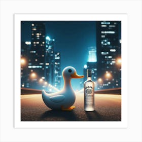 Duck In The City Art Print