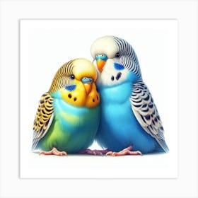 Budgerigars 2 Art Print