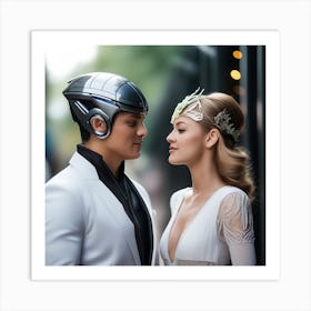 Futuristic Couple 144 Art Print