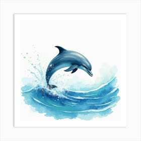 Dolphin Jumping In The Water 1 Art Print