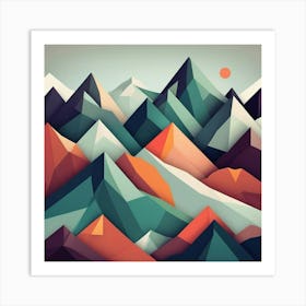 Abstract Mountains 14 Art Print