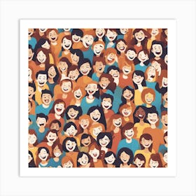 Crowd Of People Art Print