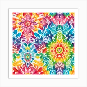 Colorful Flower Pattern Art Print