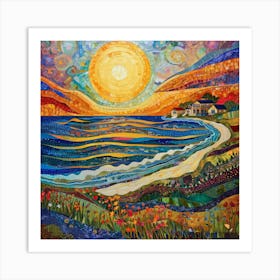 Sunset At The Beach 38 Art Print