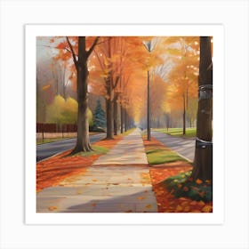 Autumn Walk Art Print