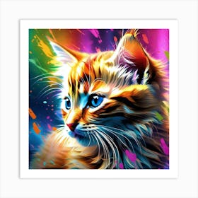 Cat Painting 7 Art Print