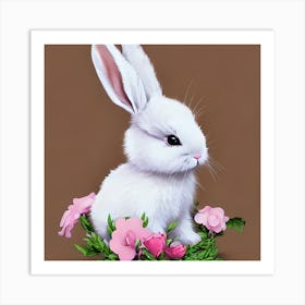 Cute Bunny Art Print