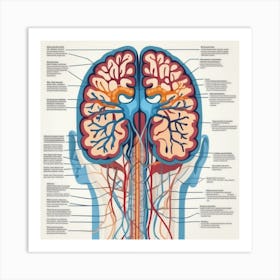 Anatomy Of The Human Brain 8 Art Print