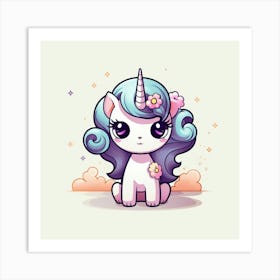 Cute Unicorn 698 Art Print