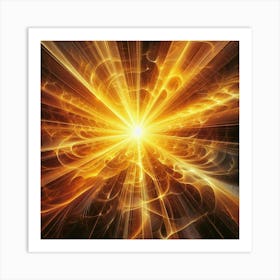 Golden Burst Art Print