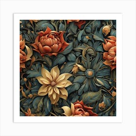 Floral Wallpaper 4 Art Print