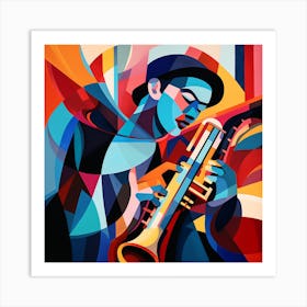 Saxophone Player 32 Art Print