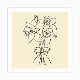 Daffodils In Vase Art Print